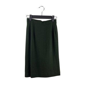 Vintage Green Wool Pencil Skirt
